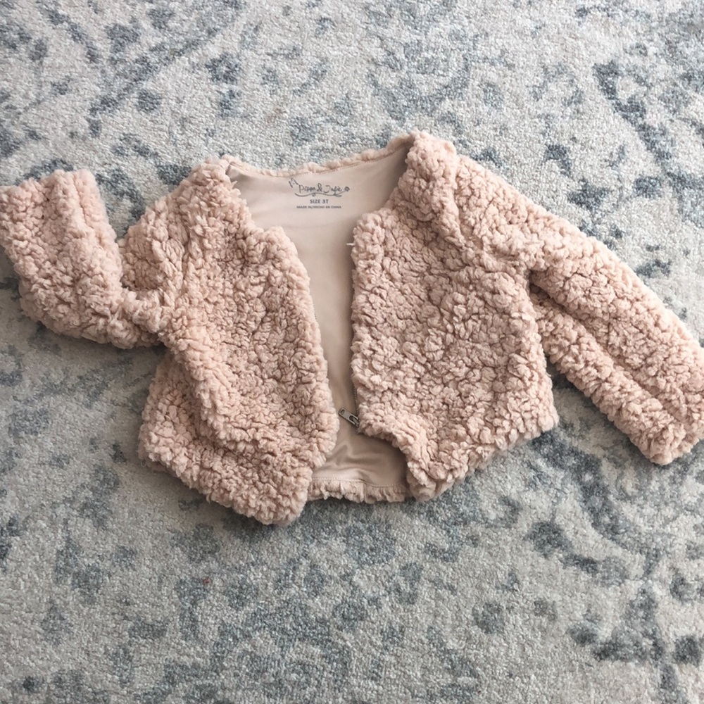 Pippa & Julie cropped teddy bear jacket
